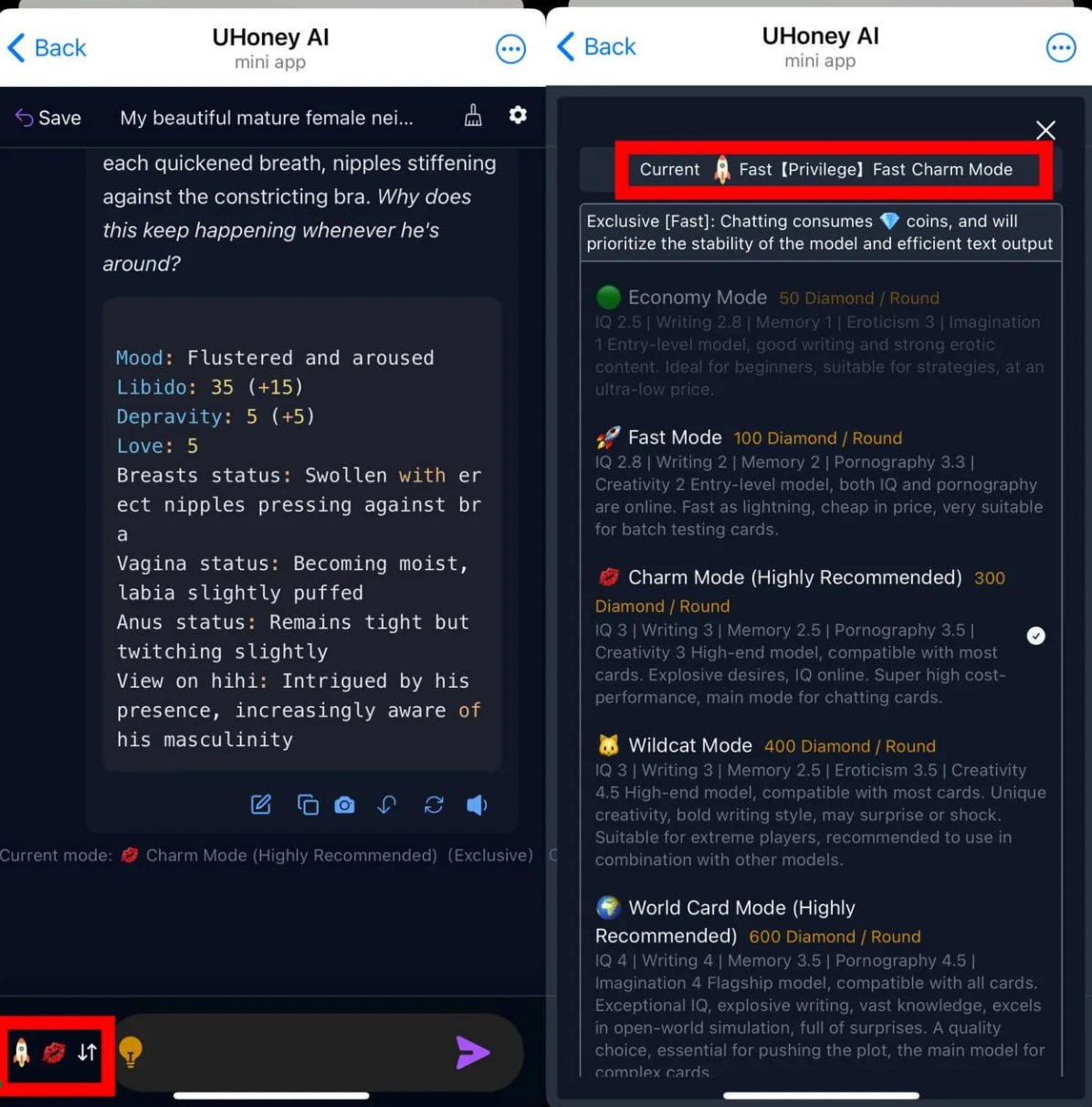 Switching Chat Modes