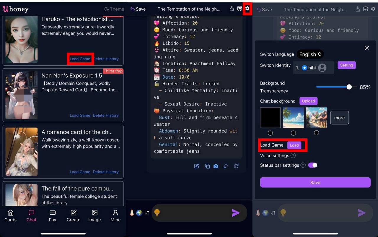 Load Saved Files